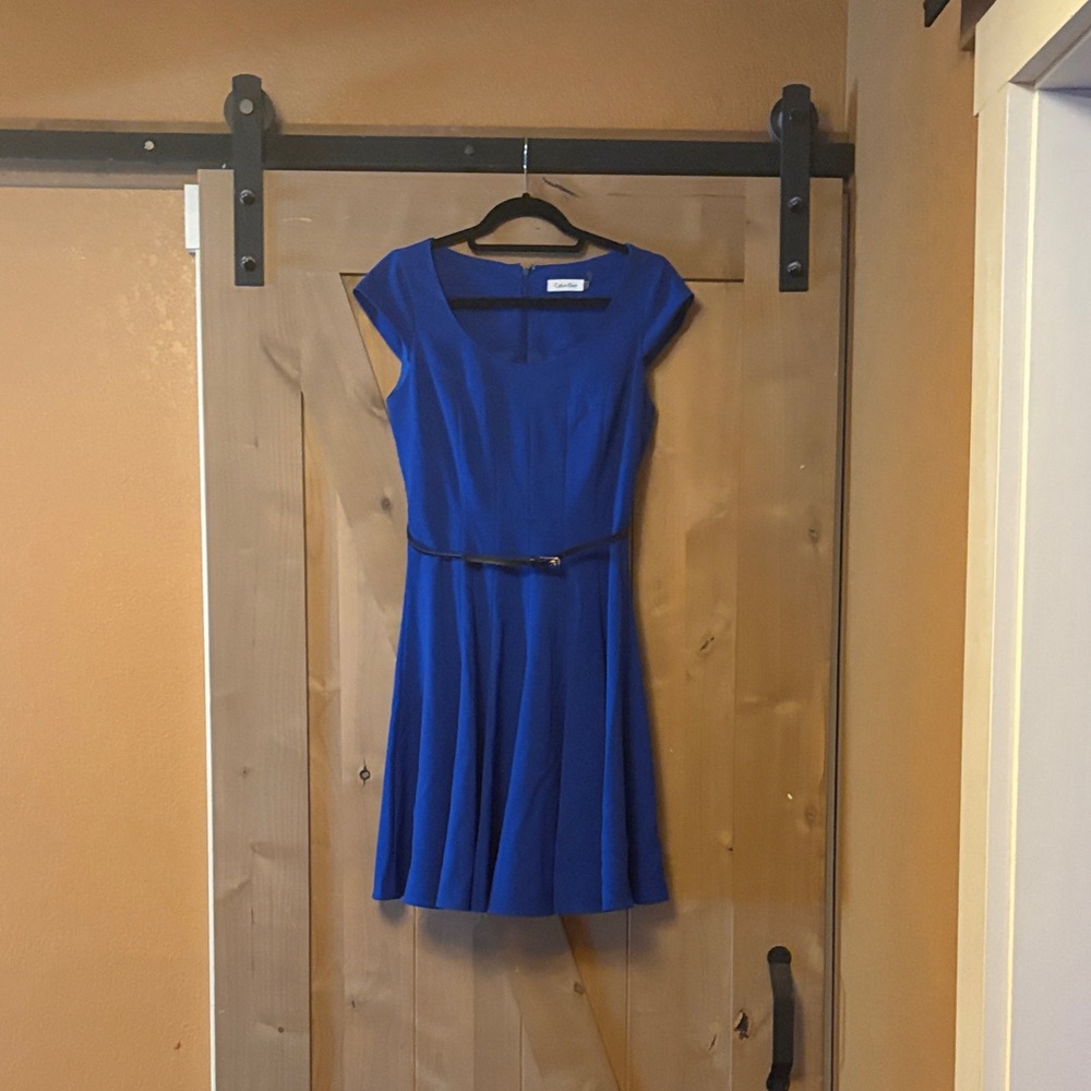 Calvin Klein Collection Cobalt Blue Mini Dress